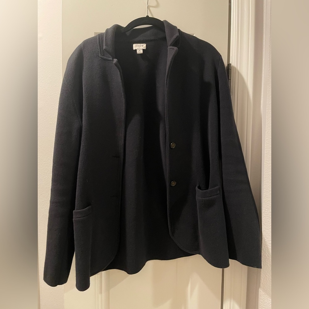 J. Crew black sweater blazer